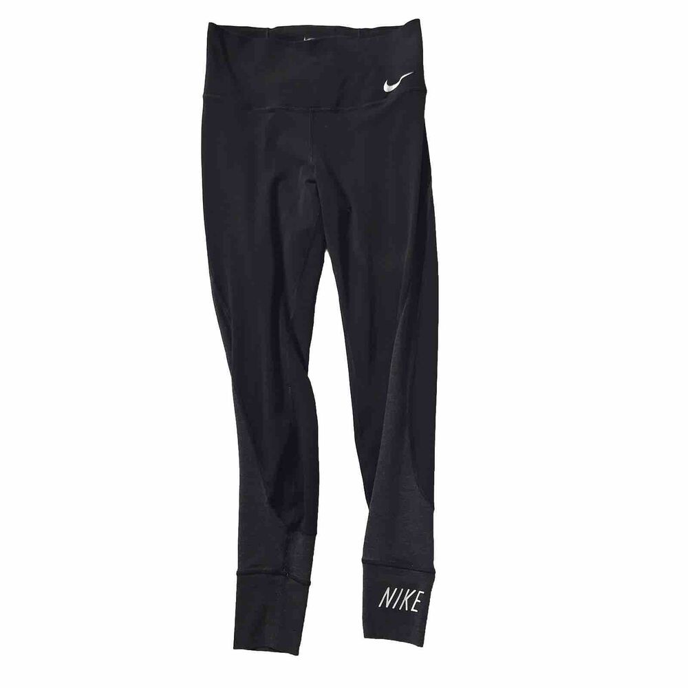 Nike Joggers Women M Spellout Sweatpants Lounge Gym Athletic Sports Sweats Black